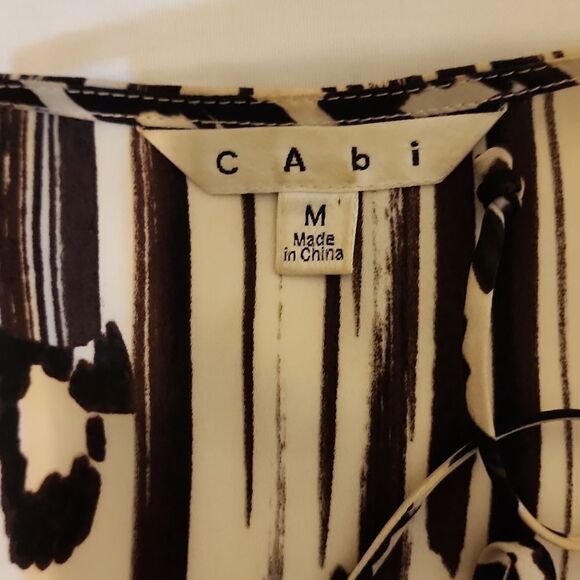CAbi 590 Wrap Mixed Animal Print Blouse size medium - Picture 8 of 9